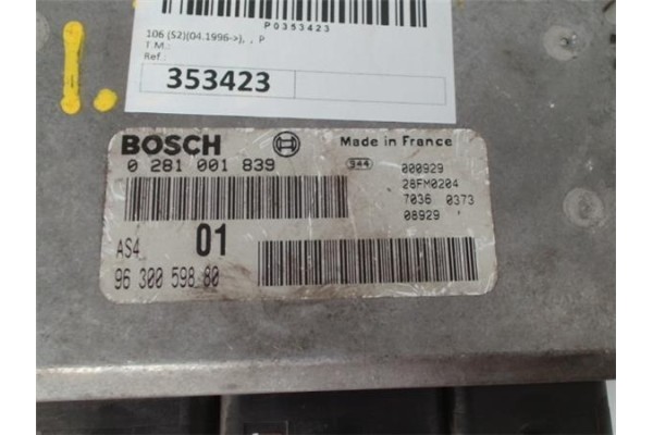 Recambio de centralita para peugeot 106 (s2) referencia OEM IAM 9630059880 0281001839 