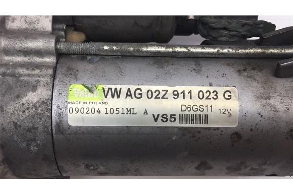 Recambio de motor arranque para audi a3 (8p1) 2.0 fsi ambiente referencia OEM IAM 02Z911023G D6GS11 2Z911023E , AUDI | 2Z911023E