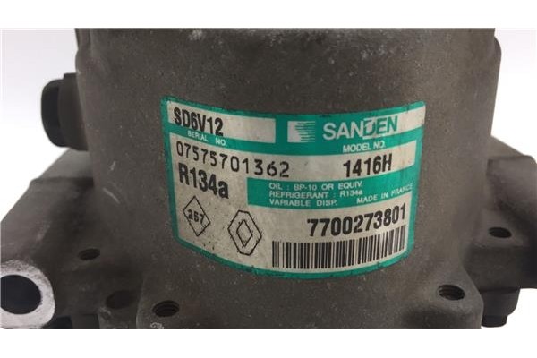 Recambio de compresor aire acond. para renault kangoo i (f/kc0) 1.5 dci (kc08, kc09) referencia OEM IAM 7700273801 07575701362 7