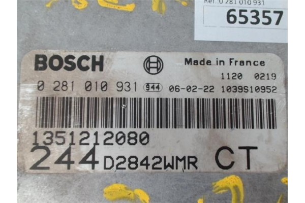 Recambio de centralita para peugeot boxer furgón (244) 2.8 hdi referencia OEM IAM  0281010931 