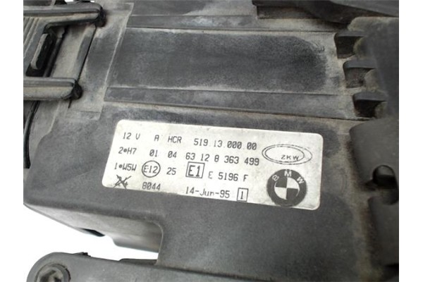 Recambio de faro delantero izquierdo para bmw serie 3 coupe (e36) referencia OEM IAM 63128363499 5191300000 