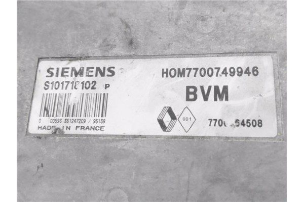 Recambio de centralita para renault clio i fase i / ii (b/c57) 1.4 referencia OEM IAM 7700749946 S101718102P 