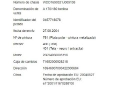 mercedes-benz clase a (bm 169) del año 2004