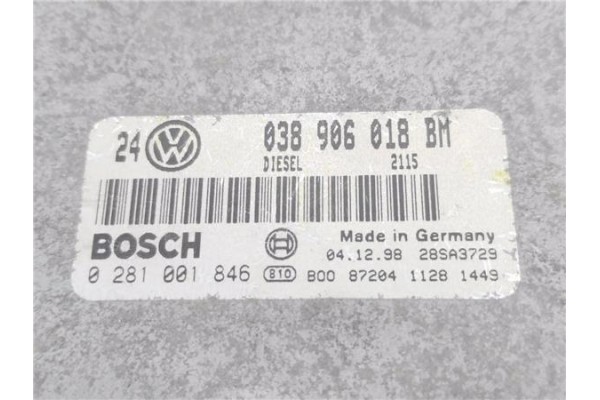Recambio de centralita para volkswagen golf iv berlina (1j1) 1.9 tdi referencia OEM IAM 038906018BM 0281001846 