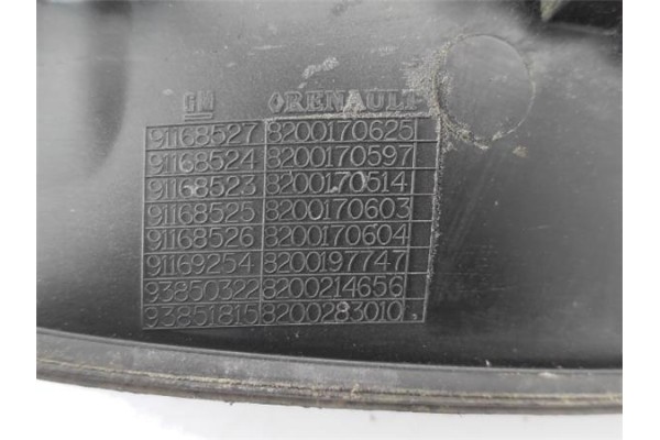 Recambio de maneta exterior porton para renault trafic ii autobús (jl) 1.9 dci referencia OEM IAM 8200170625 91168527 