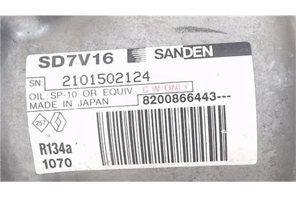Recambio de compresor aire acond. para dacia sandero i 1.6 ambiance referencia OEM IAM 8200866443 926004435R 