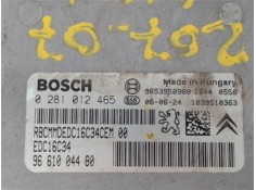 Recambio de centralita para peugeot 207 1.6 hdi referencia OEM IAM 9661004480 0281012465 