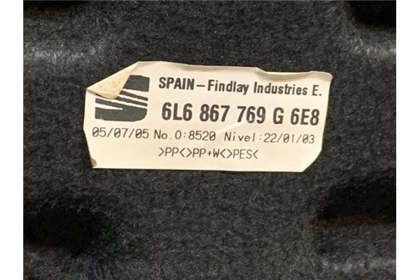 Recambio de bandeja trasero para seat ibiza (6l1) 1.4 16v referencia OEM IAM 6L6867769H6E8 6L6867769G6E8 