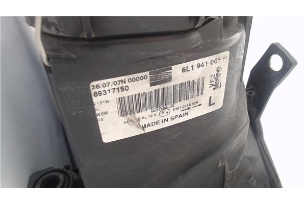 Recambio de faro delantero izquierdo para seat ibiza (6l1) 1.9 tdi referencia OEM IAM 6L1941751Q 6L1941005 