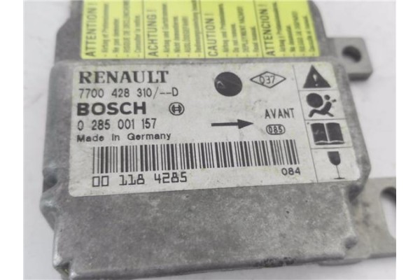 Recambio de centralita airbag para renault clio ii fase i (b/cb0) 1.2 (b/cb0f, b/cb0a, b/cb10, b/cb1k, b/cb2d, b/cb2h) referenci
