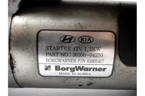 Recambio de motor arranque para kia ceed (jd) 1.0 drive referencia OEM IAM 36100-04270 61005417 3610004200 , HYUNDAI | 361000420