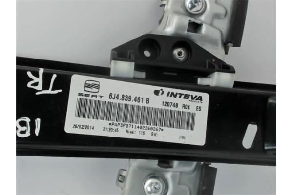 Recambio de mecanismo elevalunas trasero izquierdo para seat ibiza berlina (6j5) referencia OEM IAM 6J4839461B  