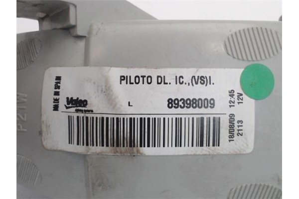 Recambio de intermitente delantero izquierdo para renault clio i fase i / ii (b/c57) referencia OEM IAM  89398009 