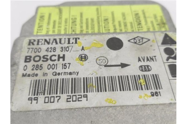 Recambio de centralita airbag para renault clio ii fase i (b/cb0) 1.2 (b/cb0f, b/cb0a, b/cb10, b/cb1k, b/cb2d, b/cb2h) referenci
