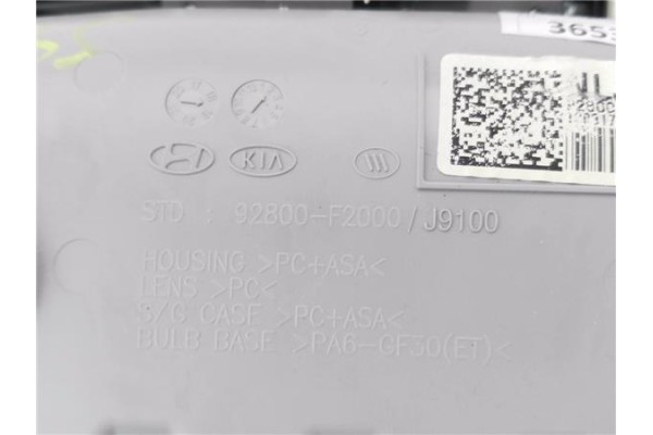 Recambio de luz delantero central techo para hyundai kona (os) 1.0 pure referencia OEM IAM 92800J9100TTX  