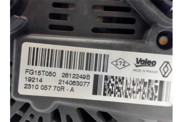 Recambio de alternador para dacia duster i 1.5 ambiance 4x2 referencia OEM IAM 231005770R 2612249B 