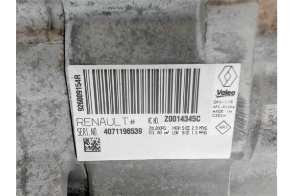 Recambio de compresor aire acond. para dacia duster i 1.5 ambiance 4x2 referencia OEM IAM 4071196539 Z0014345C 