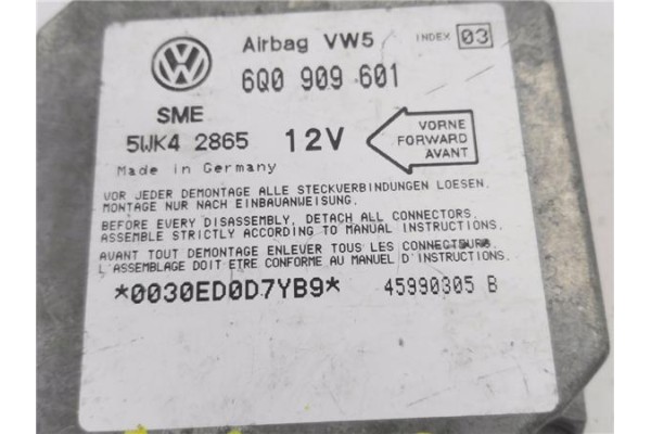 Recambio de centralita airbag para seat ibiza (6k1) referencia OEM IAM 6Q0909601 5WK42865 