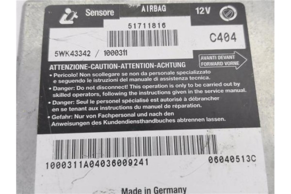Recambio de centralita airbag para fiat stilo (192) 1.6 16v referencia OEM IAM 51711816 5WK43342 