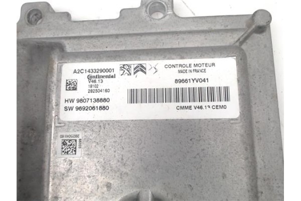 Recambio de centralita para citroen c1 1.2 feel referencia OEM IAM 9692783280  