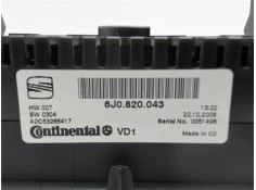 Recambio de mandos climatizador para seat ibiza berlina (6j5) 1.9 tdi referencia OEM IAM 6J0820043 0051498 