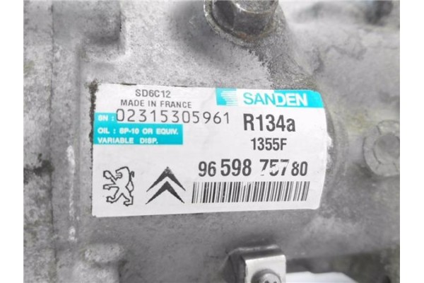 Recambio de compresor aire acond. para peugeot 207 1.6 hdi referencia OEM IAM SD6C121355F 9659875780 