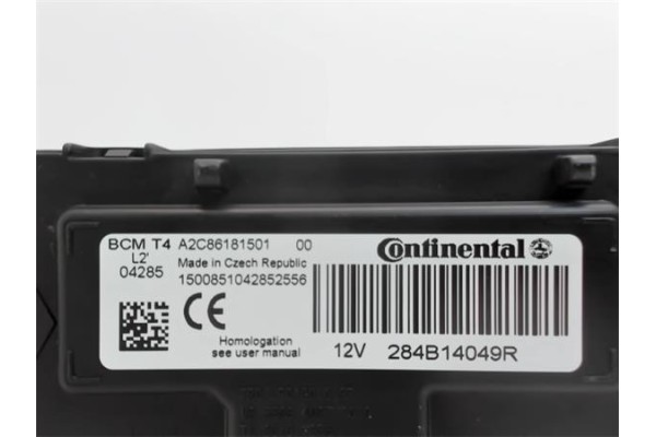 Recambio de centralita para dacia duster i 1.5 ambiance 4x2 referencia OEM IAM 284B14049R A2C86181501 