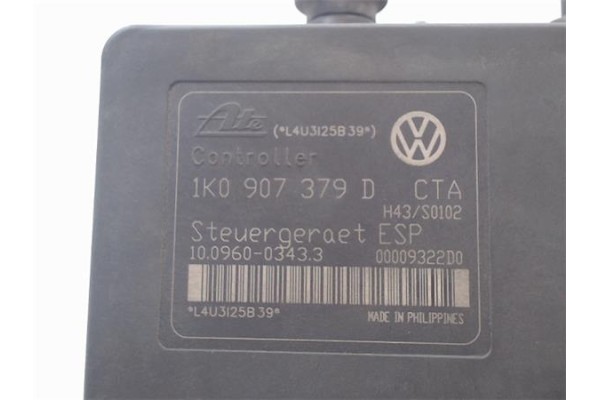 Recambio de nucleo abs para audi a3 (8p1) 1.6 ambiente referencia OEM IAM 1k0907379d  