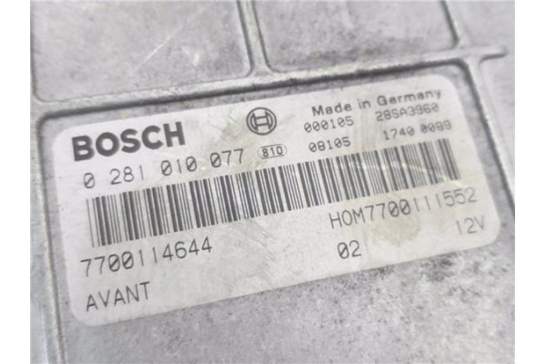 Recambio de centralita para renault scenic i (ja...) 1.9 dti (ja0n) referencia OEM IAM 7700114644 0281010077 