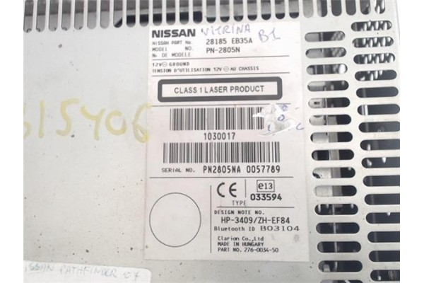 Recambio de radio / cd para nissan pathfinder (r51) referencia OEM IAM HP-3409/ZH-EF84  
