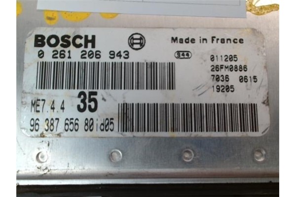 Recambio de centralita para peugeot 307 (3a/c) 1.6 16v referencia OEM IAM 9638765680 0261206943 