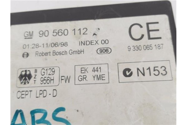 Recambio de centralita abs para opel astra g berlina 1.6 16v referencia OEM IAM 90560112 9330065187 