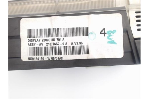 Recambio de pantalla para nissan almera (n16/e) referencia OEM IAM 28090BU701A  