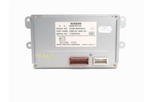 Recambio de pantalla para nissan almera tino (v10m) referencia OEM IAM 28090BU705  