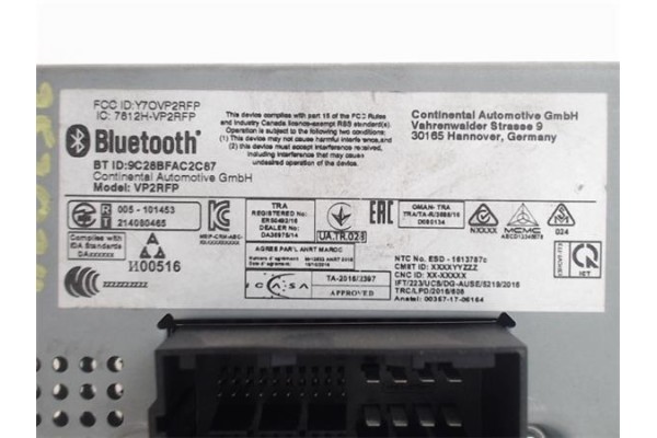 Recambio de radio / cd para fiat 500 1.2 referencia OEM IAM 7356943990  