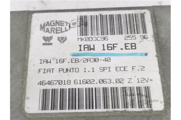 Recambio de centralita para fiat i punto (176) berlina 55 1.1 referencia OEM IAM IAW16FEB 46467018 