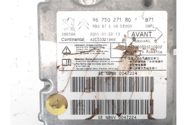 Recambio de centralita airbag para citroen c4 berlina 1.6 exclusive referencia OEM IAM 9675027180  