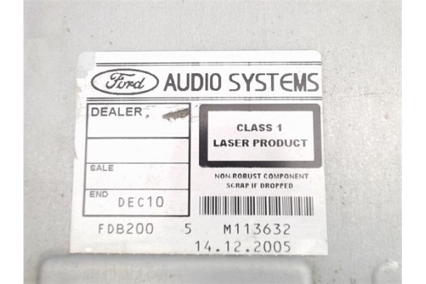 Recambio de radio / cd para ford fiesta (cbk) referencia OEM IAM M113632 6S61-18C815-AF 