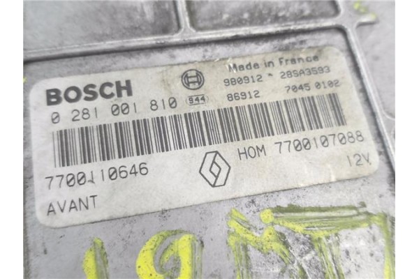 Recambio de centralita para renault megane i (ba0/1_) 1.9 dt (b/sa0k, b/sa0y) referencia OEM IAM 7700107088 281001810 