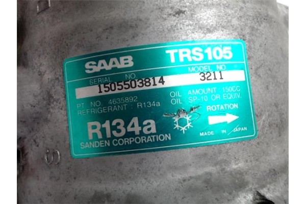 Recambio de compresor aire acond. para saab 9-3 berlina 2.0 turbo referencia OEM IAM 1505503814 3211 