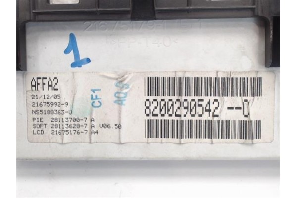 Recambio de reloj horario para renault megane ii berlina 5p referencia OEM IAM 8200290542C AFFA2/21675992-9 