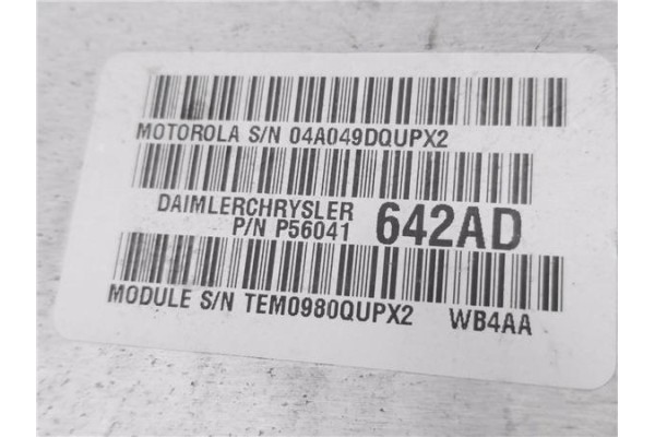 Recambio de centralita para jeep grand cherokee (wj/wg) 3.1 td limited referencia OEM IAM 642AD 04A049DQUPX2 