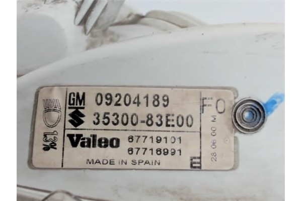Recambio de faro delantero izquierdo para opel agila referencia OEM IAM 09204189 67719101 
