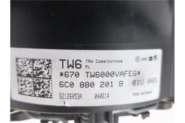 Recambio de airbag volante para volkswagen polo v (6r1) 1.0 referencia OEM IAM 6C0880201B  