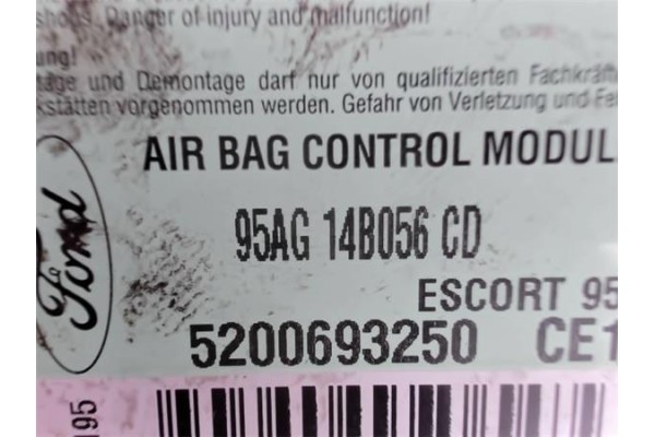 Recambio de centralita airbag para ford escort berl./turnier referencia OEM IAM 95AG14B056CD 5200693250 