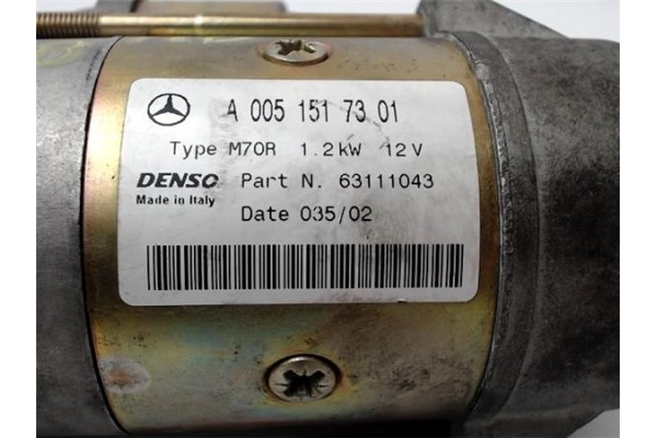 Recambio de motor arranque para mercedes-benz clase c (bm 203) sportcoupe 2.0 c 180 (203.735) referencia OEM IAM A0051513401  