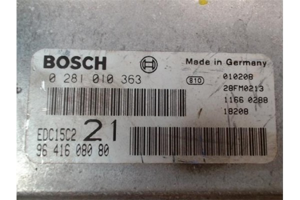 Recambio de centralita para peugeot 406 berlina (s1/s2) 2.0 hdi 110 referencia OEM IAM 9641608080 0281010363 