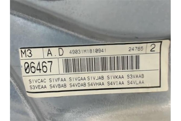 Recambio de elevalunas electrico delantero derecho para seat leon (1m1) 1.6 sports limited referencia OEM IAM 1M0837756 05074240