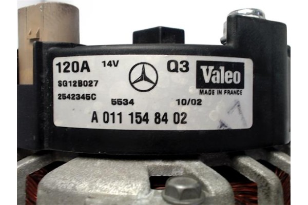 Recambio de alternador para mercedes-benz clase c (bm 203) sportcoupe 2.0 c 180 (203.735) referencia OEM IAM A0111548402 2542345