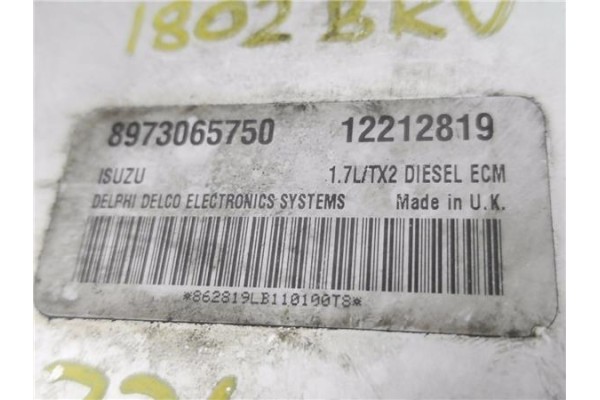 Recambio de centralita para opel astra g berlina 1.7 dti 16v referencia OEM IAM 8973065750 12212819 